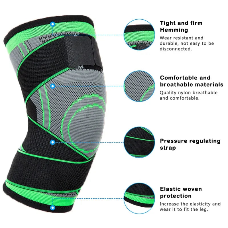 Joelheiras de Compressão Unissex – Alívio da Dor Articular e Suporte para Esportes, Corrida e Fitness